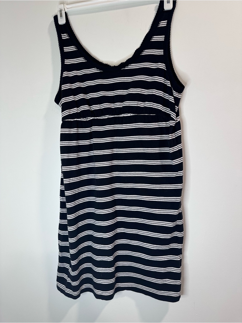 Joe Fresh Black and White Striped Sleeveless Mini Dress
